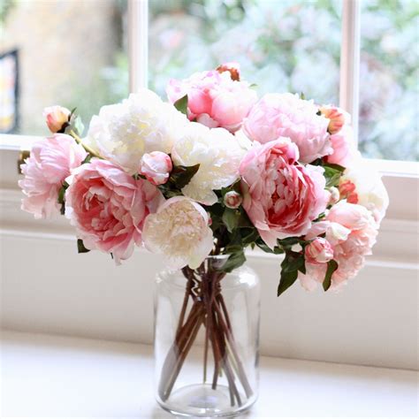 peony flower arrangement artificial